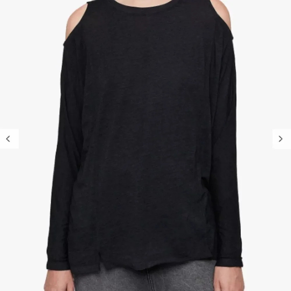 AllSaints Aino Shoulder Cut Out Top - Picture 2 of 8
